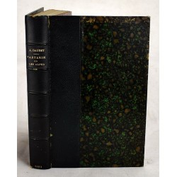 Tartarin sur les Alpes; nouveaux exploits du heros tarasconnais. Illustre par Aranda, de Beaumont, Montenard, de Myrbach, Rossi (Fine binding)